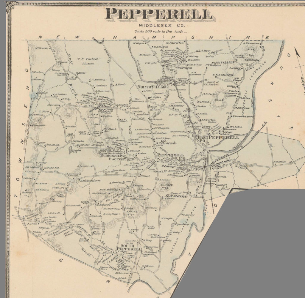 1875 Pepperell Map – Pepperell Historical Society